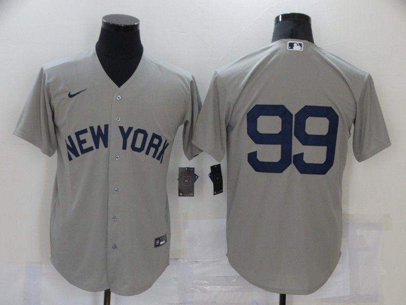 Men New York Yankees 99 No Name Grey Game 2021 Nike MLB Jersey